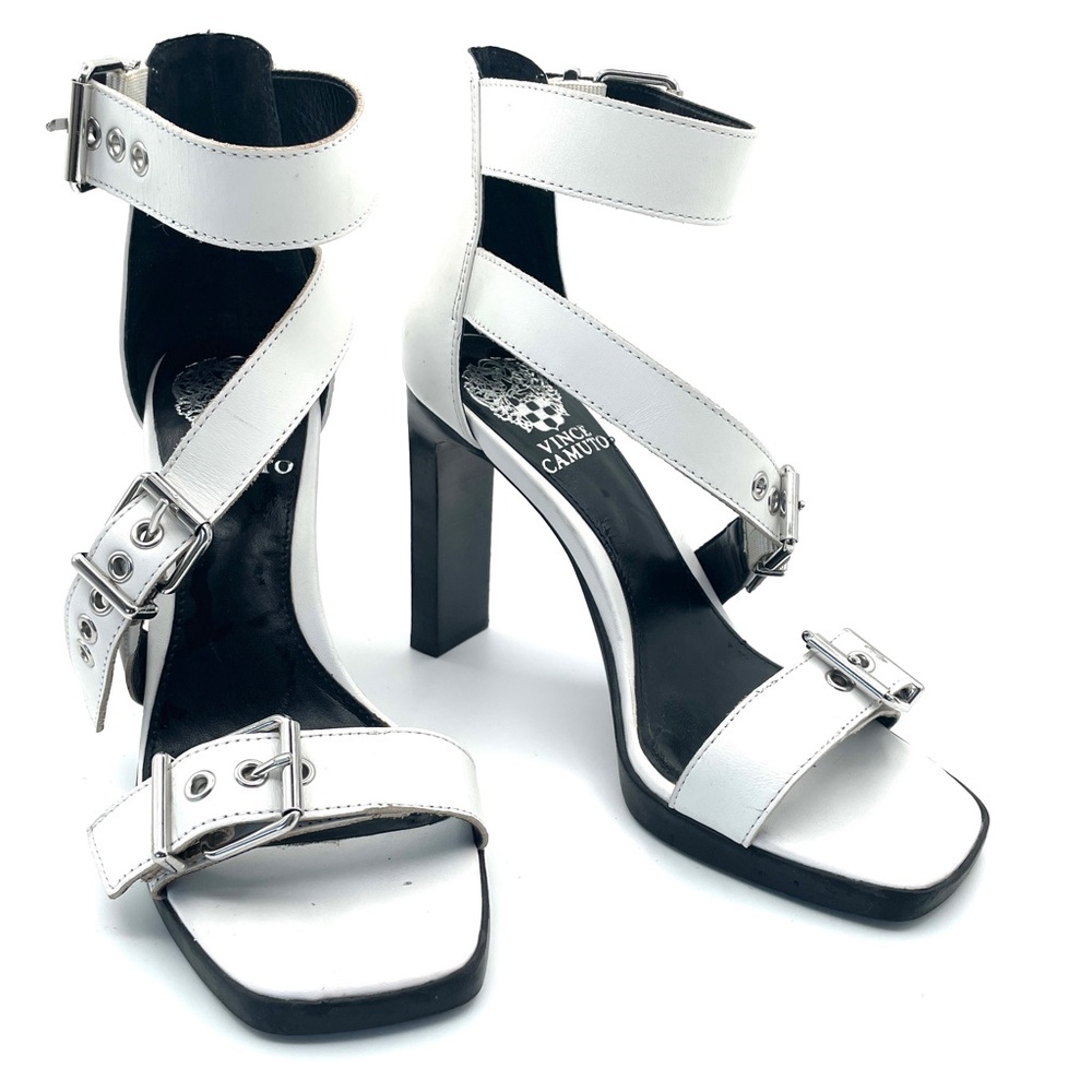 Vince Camuto Black and White Heels Elegant Design